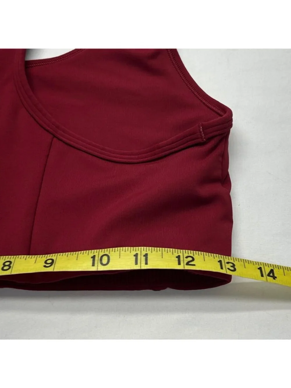 GYMSHARK Women's Racerback Sports Bra Maroon Large
